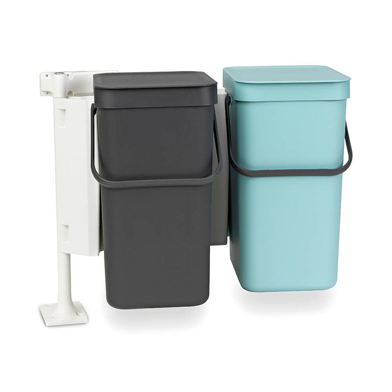 Brabantia indbygget bin sorter & go (mynte/grå)