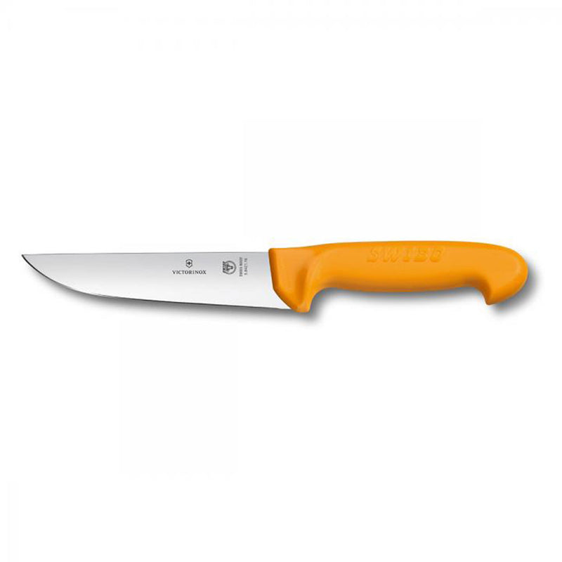 Swibo lige ryg blad Butchers kniv (gul)