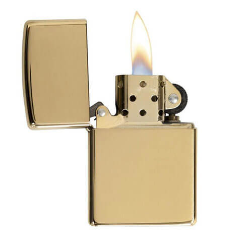 Zippo High Polish Brass Chrome Vintage Lighter