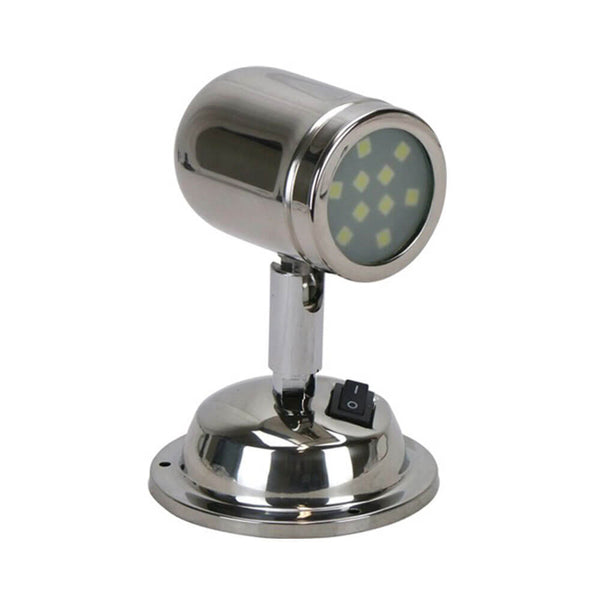 12V Stainless Steel LED Swivel Reading Light