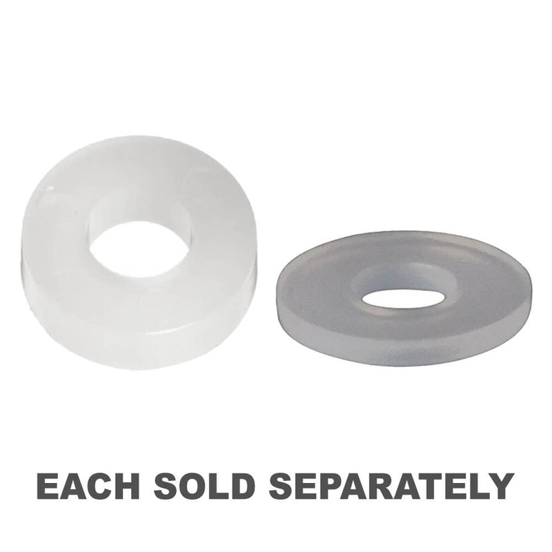 M3 Flat Nylon Washers (White)