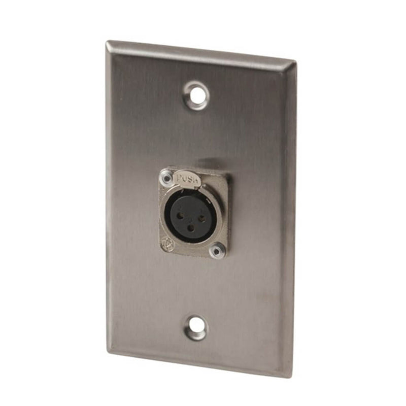 Stainless Steel Wall Plate Female XLR Socket