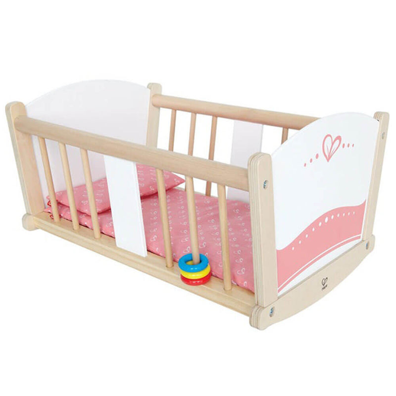 Hape Rock-a-bye Cradle Pretend Play Wooden Toy