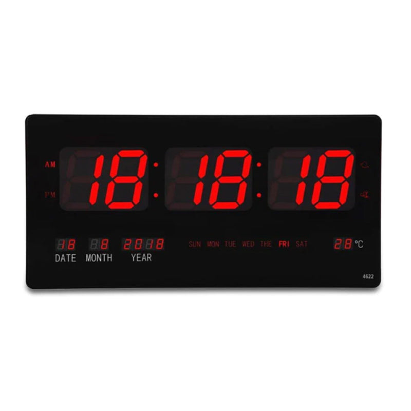  LED-Kalender und Temperatur-Wanduhr