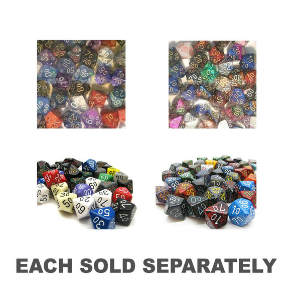 D10 Tens Dice Assorted Loose Poly (50 Dice)