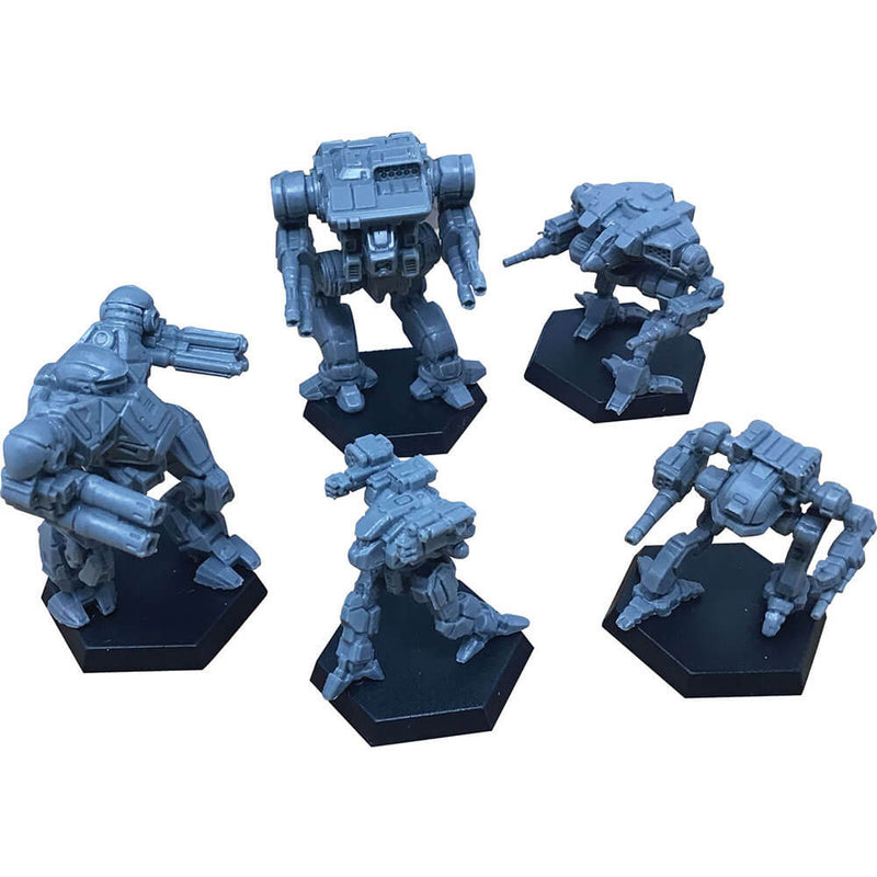 BattleTech RPG Sammlung mit fünf Miniaturen