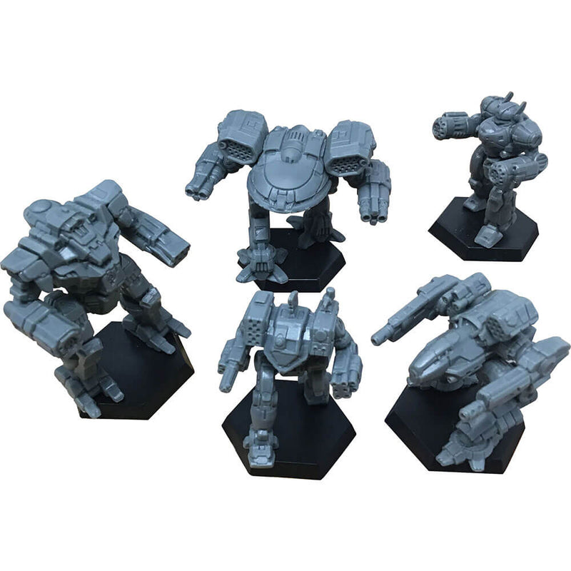 BattleTech RPG Sammlung mit fünf Miniaturen