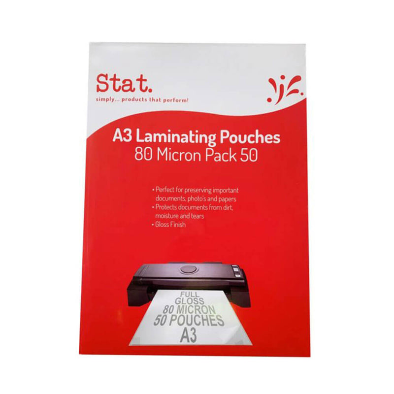 Stat laminering af pose 80 mikron (50pk)