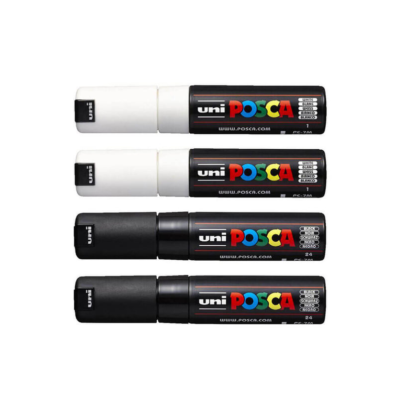 Uni Posca 8 mm Spitzenmarker sortiert (4er-Pack)