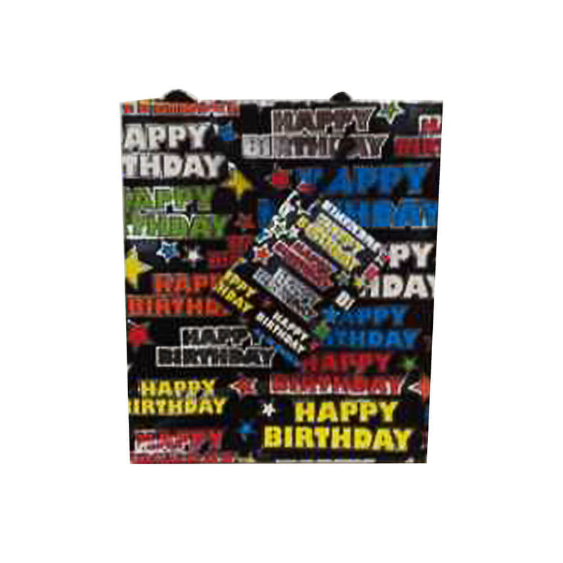 Ozcorp Tillykke med fødselsdagen gavepose (sort)
