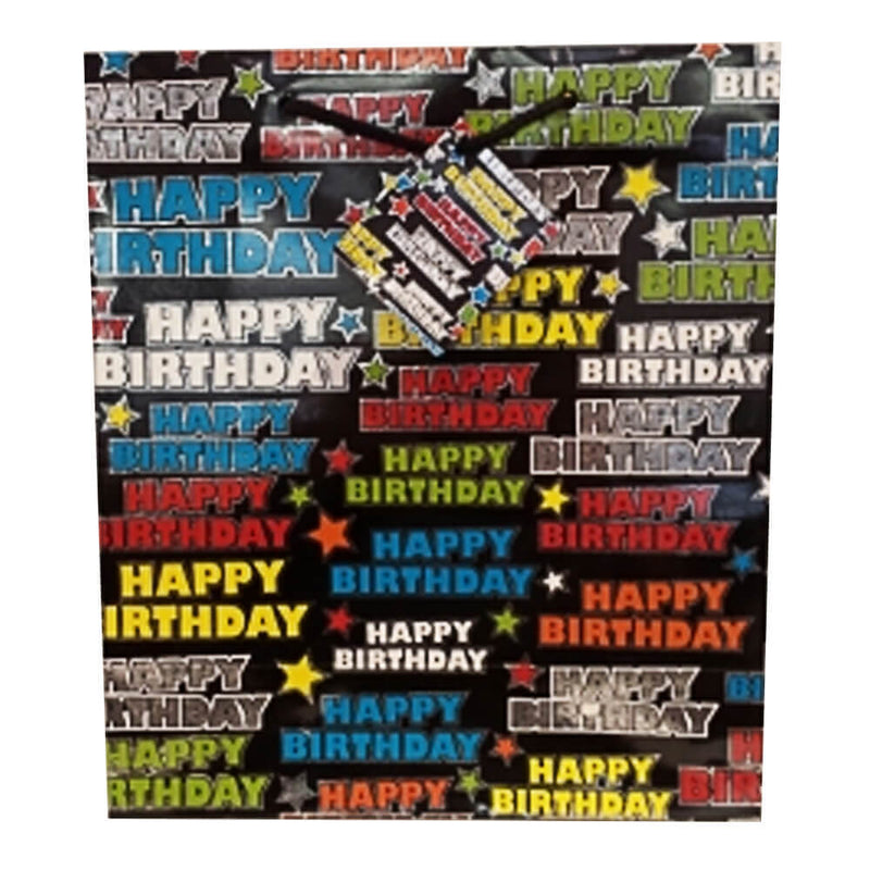 Ozcorp Tillykke med fødselsdagen gavepose (sort)