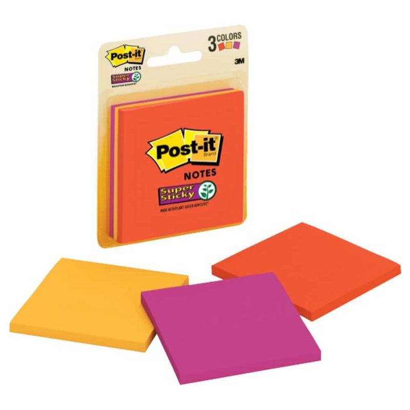 Post-it Super Sticky Notes 76x76mm (3 Blöcke)