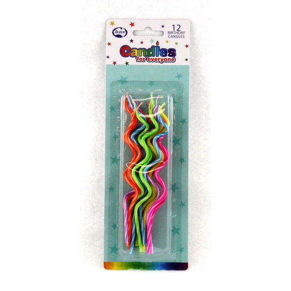 Alpen Twisted Spiral Slim Candles (12pk)