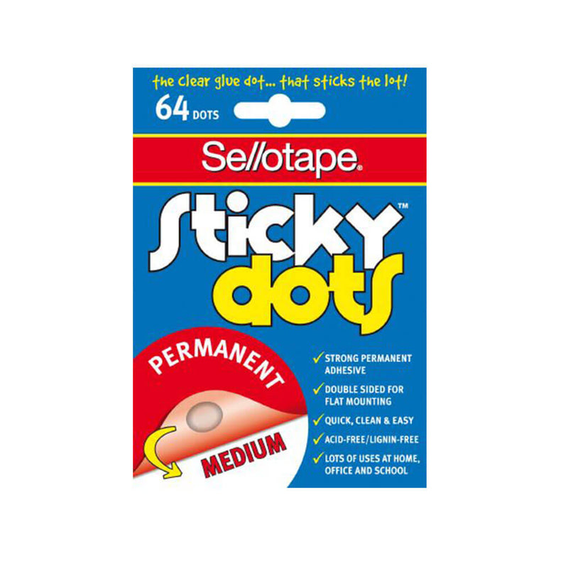 Sellotape Sticky Dots Medium (64 prikker)