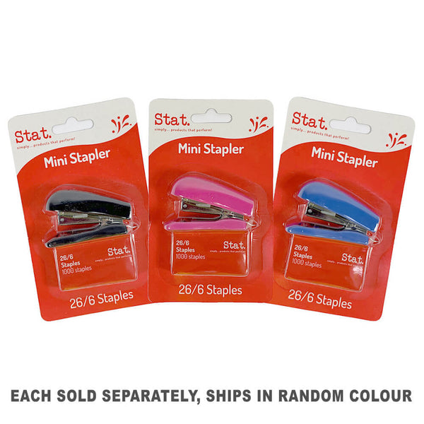 Stat Mini Stapler with Staples (No. 26/6)