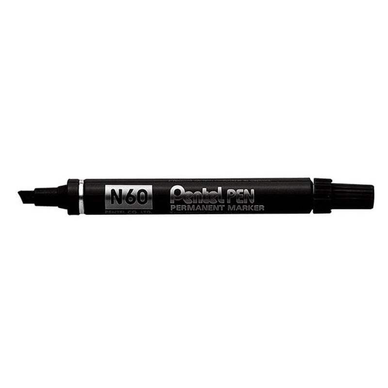  Pentel N60 Chisel Point Permanentmarker 12 Stück