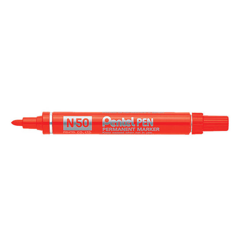 Pentel N50 Permanentmarker mit Rundspitze, 12 Stück