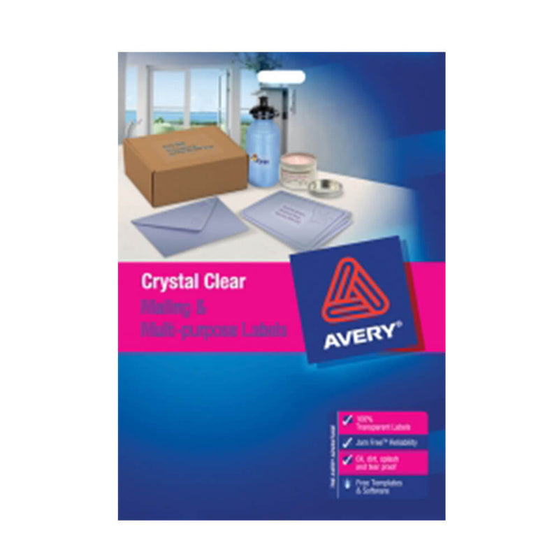 Avery Clear Laser Label (pakke med 25)